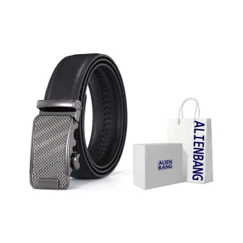 ALIEN BANG Cow Split Leather Leather Belts Men's Width 3.5CM