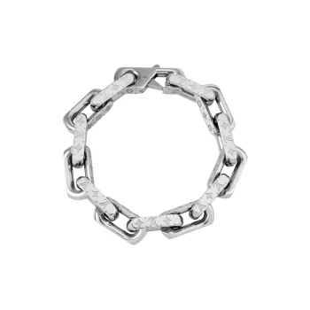 LOUIS VUITTON Chain Bracelet Engraved Monogram