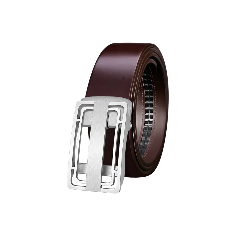 Jaylen Oos Cowhide Stainless Steel Leather Belts Men's 3.5cm-7