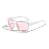 Silver Frame with Pink Lens