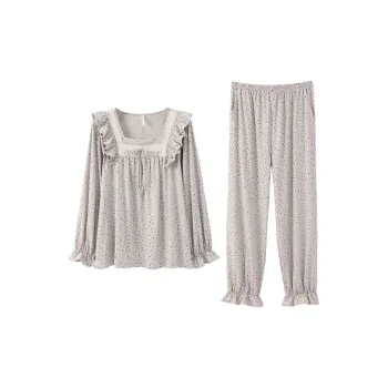 Aannsfam Pajama Set Women's Silver Gray