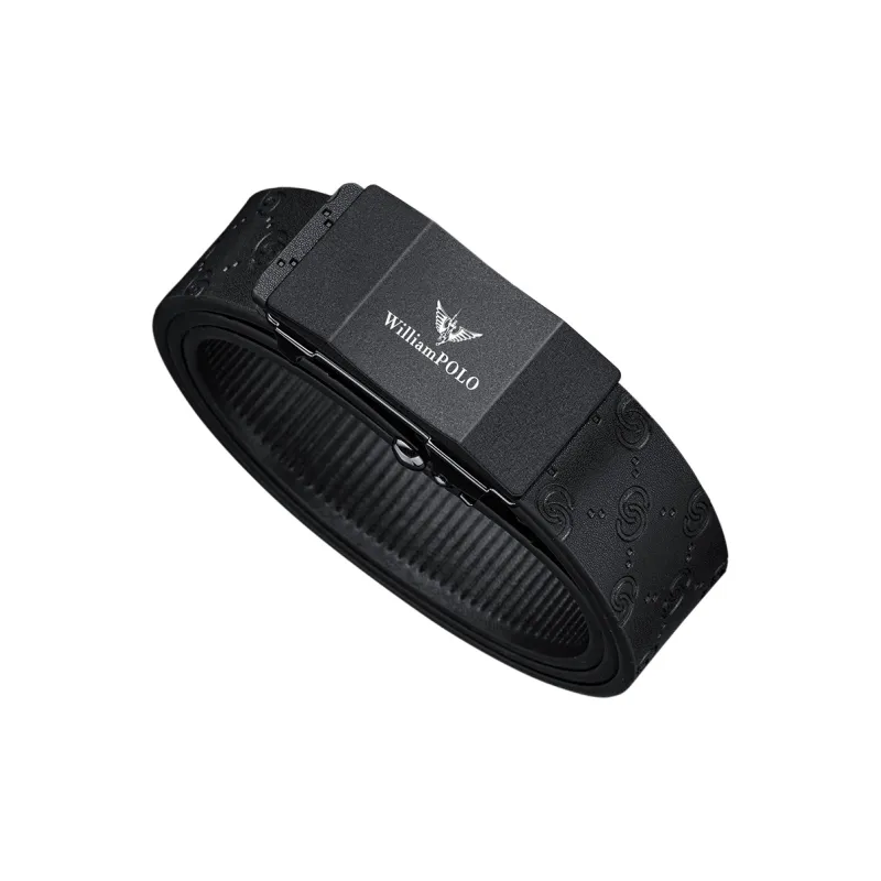 WilliamPOLO Surface Cow Split Leather/Sole Microfiber Leather Belts Men's 3.4cm Wide-2