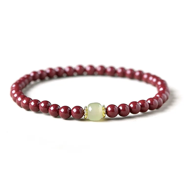 Moon Jewelry Cinnabar Jade Bracelets Unisex-0