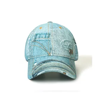 Guuka Cotton Baseball Caps Unisex Light Blue