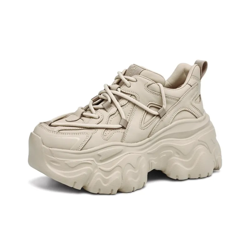 Rosa Bianca Breathable Lightweight Height Increasing Low Top Chunky Sneakers Women's-1