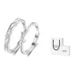 Intertwined Branch Design Couple Rings (999 Sterling Silver)
