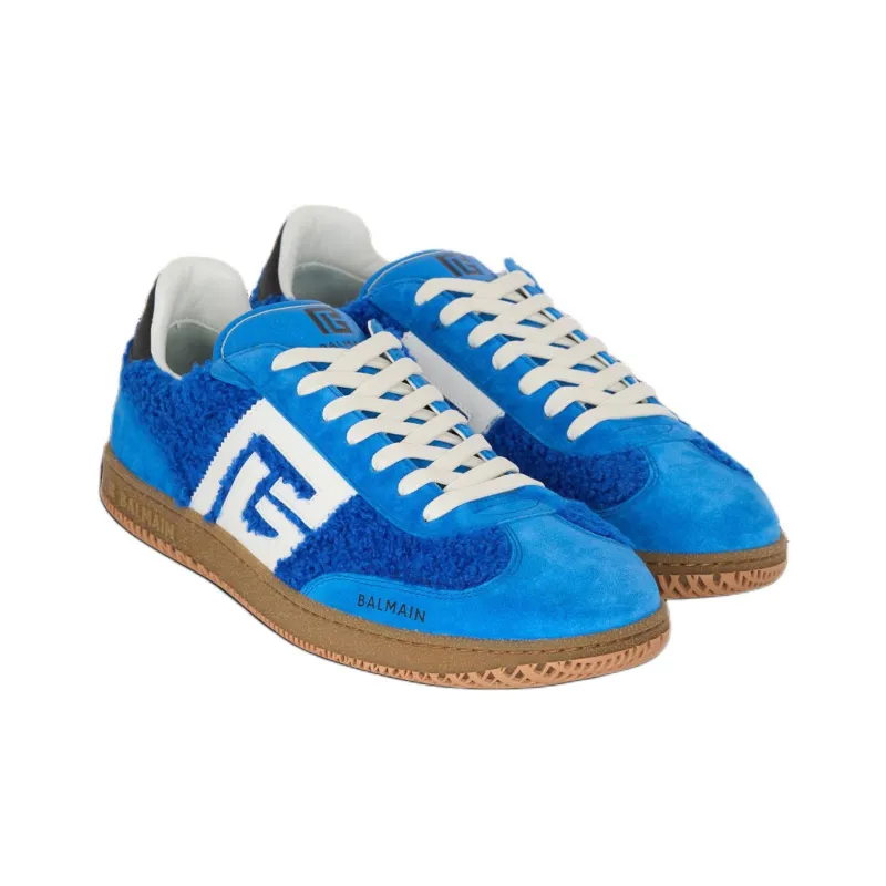 BALMAIN Low Top Skateboard Shoes Men's Blue-2