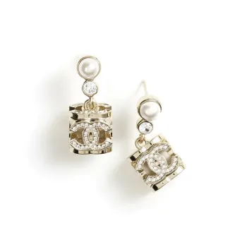 CHANEL Earrings Women's Gold