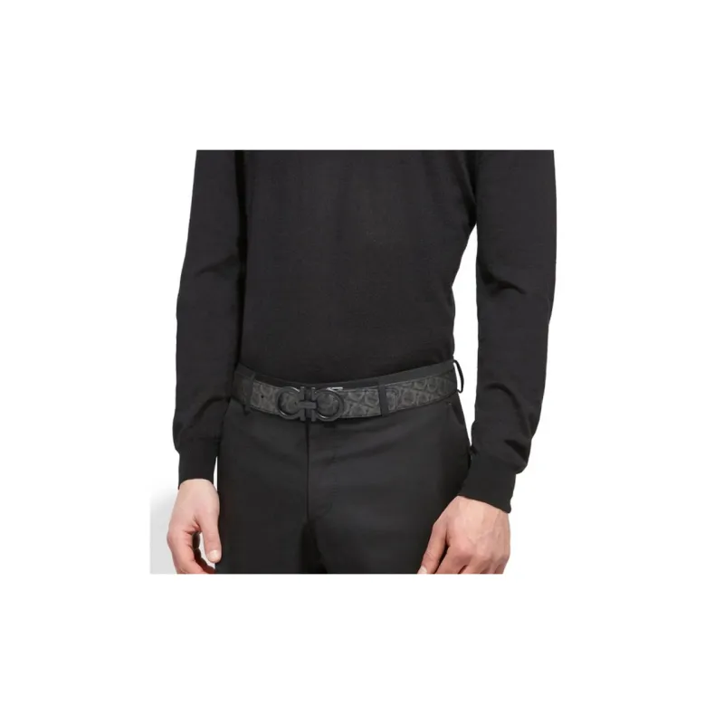 FERRAGAMO Cow Leather Belts Men's 3.5cm-5