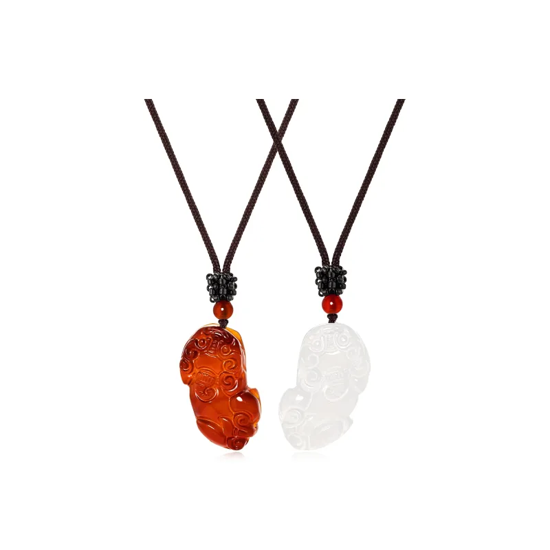 Far Mountain Joe Agate Jade Necklaces Unisex-2