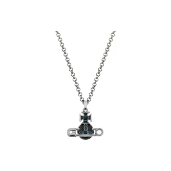 Vivienne Westwood KITTY NECKLACE Crystal Necklaces Men's Gunmetal Gray