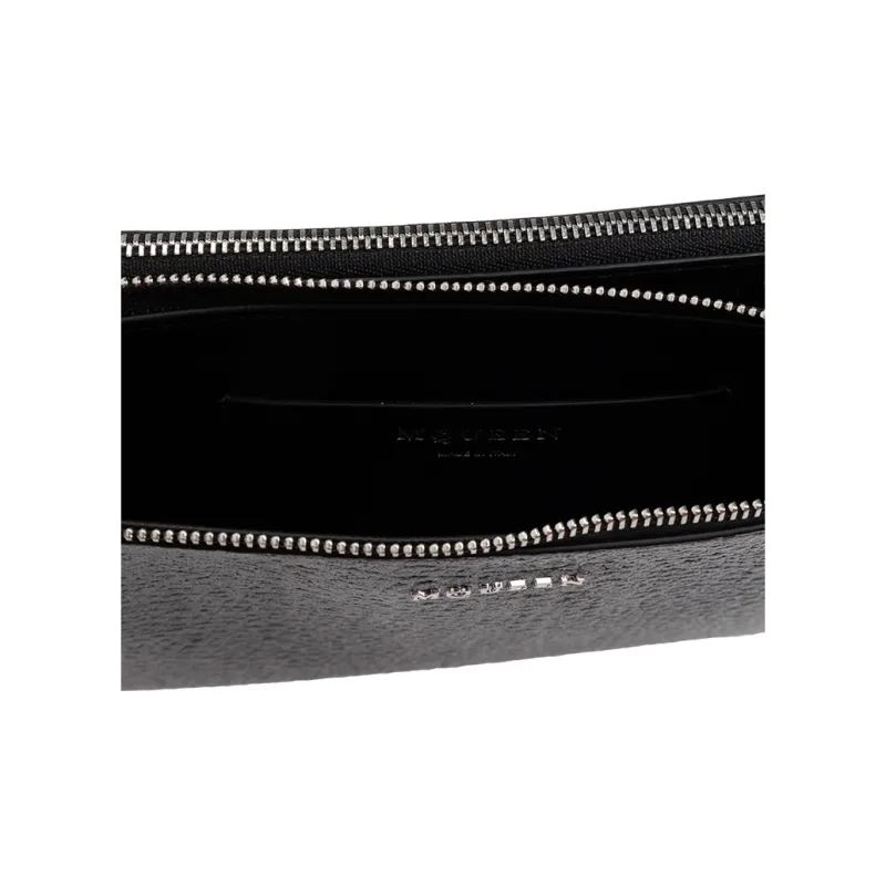 Alexander McQueen Calfskin Clutch Women's Black-4