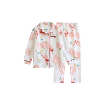 FARO Pajama Set Women's White Flamingo