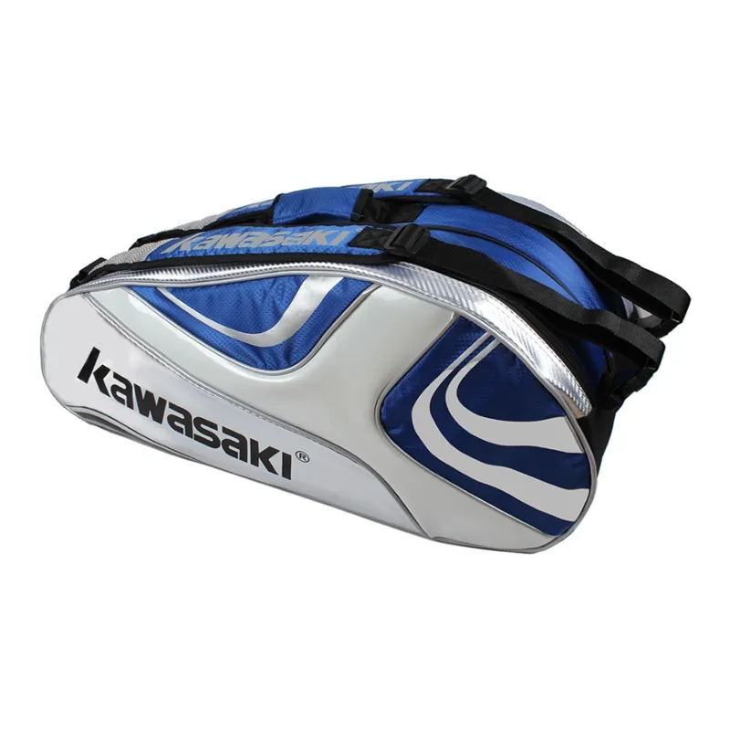 Kawasaki Fabric+Synthetic Leather Gym Bag Large Size Unisex-1