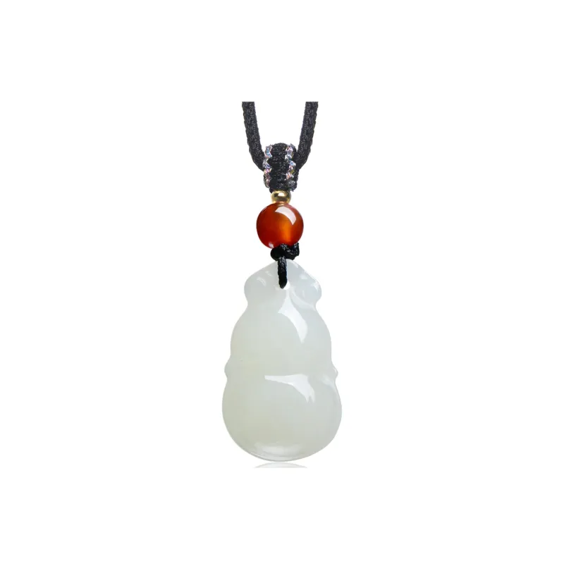 MARY WINDSOR Hetian Jade Necklaces Unisex Pale Greenish White Jade-0