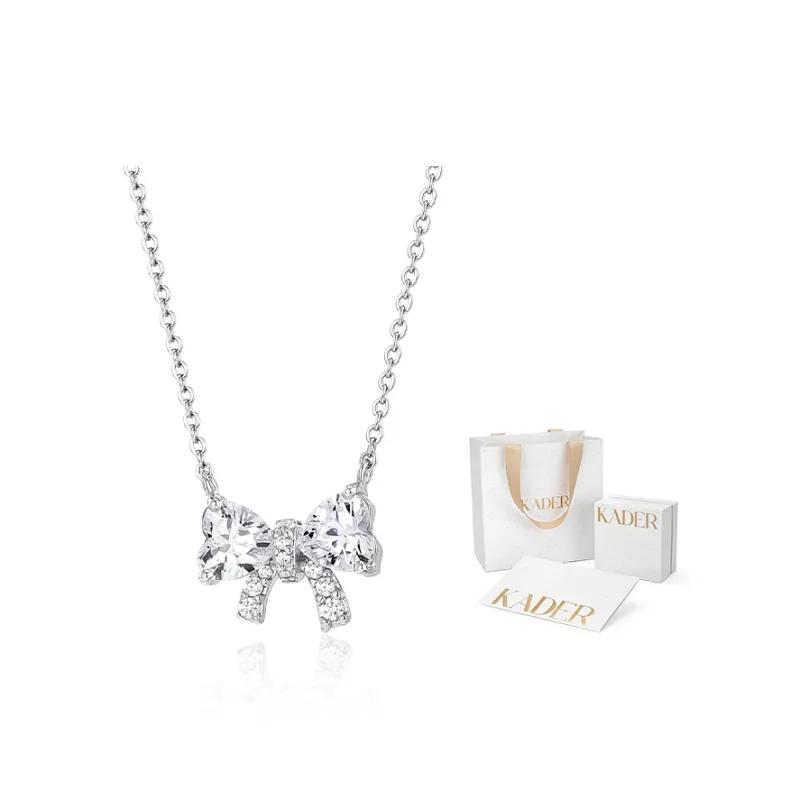 KADER 925 Sterling Silver Necklaces Women's Silver White, Goddess Exclusive Box-1