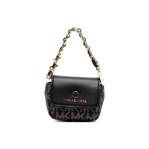 MICHAEL KORS Jet Set Leather AirPods Protective Case With Pendant Women's Black