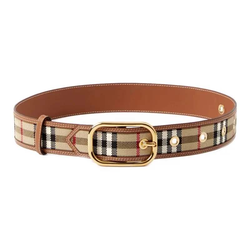 Burberry Vintage Check Leather Belt-0