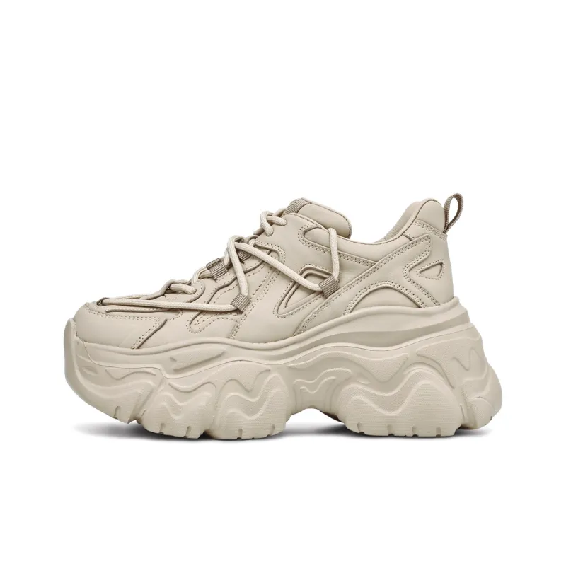 Rosa Bianca Breathable Lightweight Height Increasing Low Top Chunky Sneakers Women's-0