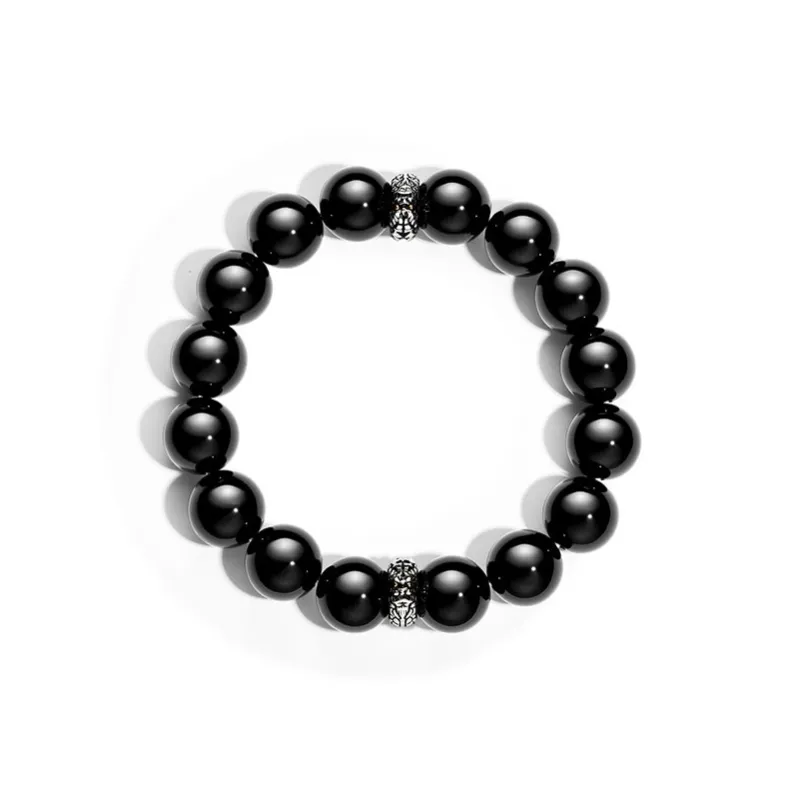MYSH Natural Obsidian Bracelets Men's-1