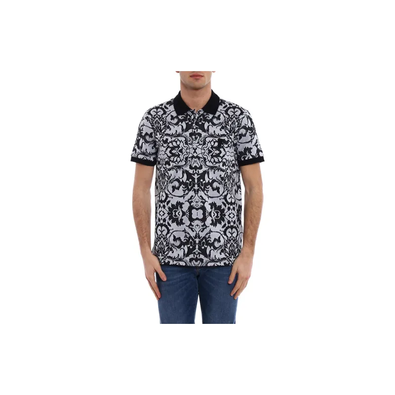 VERSACE Polo Shirts Men Black-1