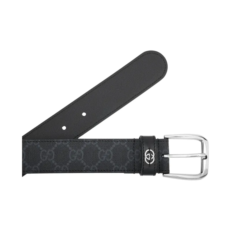 GUCCI All Over Logo Embossed Buckle Belt-3