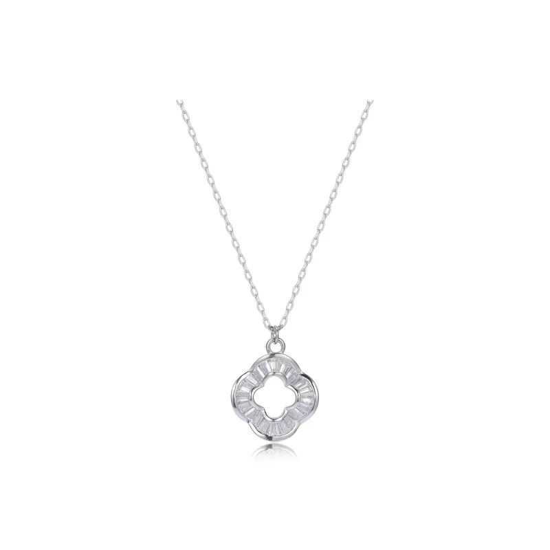 STARKING Star Trail Collection S925 Silver With Zircon Plain Chain Set Women's Silver-0