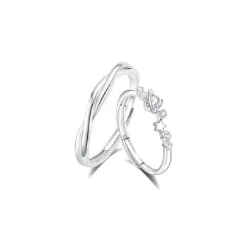 Asia Star Sterling Silver Rings Unisex