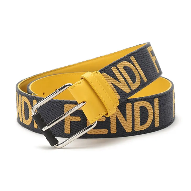 FENDI Belts Men Blue Yellow-3
