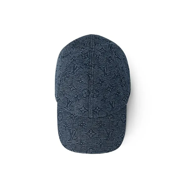 LOUIS VUITTON Cotton Elastane Fiber Baseball Caps Unisex Blue-3