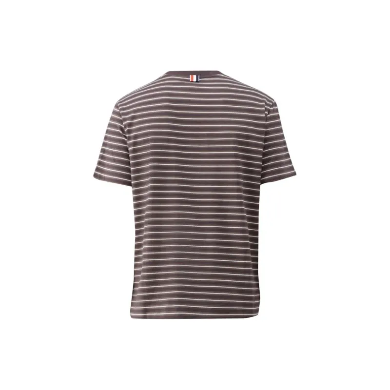 THOM BROWNE THOM BROWNE FW23 Early Autumn Collection T Shirts Men Dark Brown-1