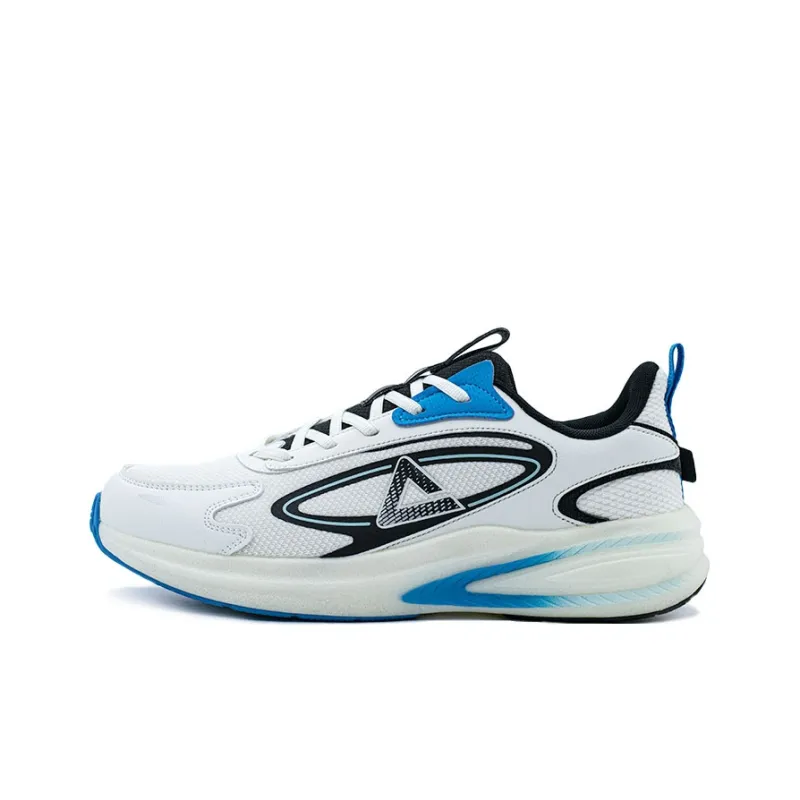 PEAK Anti Slip Wear Resistant Low Top Casual Running Shoes Men's White Blue-0