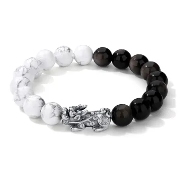 Treasure Flaws Obsidian Bracelets Men's