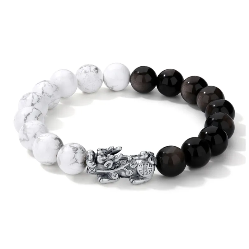 Treasure Flaws Obsidian Bracelets Men's-0