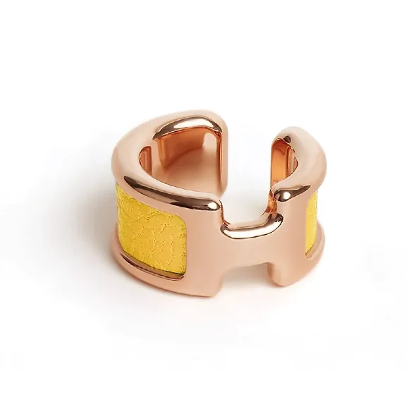 HERMES Clip On Earrings Women's Rose Gold-0