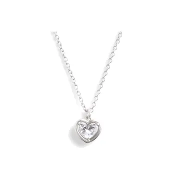 COACH Brass, Glass, Cubic Zirconia Necklaces Women's Silver