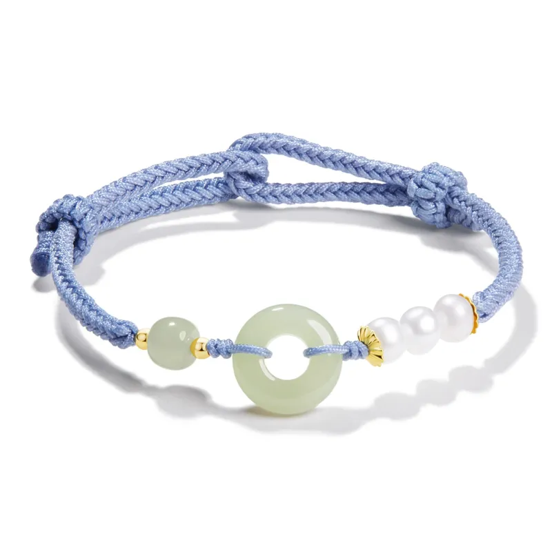 North Cain Hetian Jade Bracelets Unisex Pale Greenish White Jade-2
