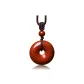 Cinnabar Peaceful Buckle Pendant, Imperial Cinnabar Style