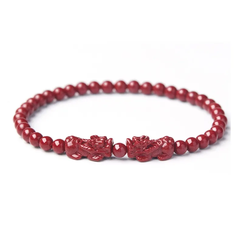 The Thousand Seals Family Reconstructed Cinnabar Jade Bracelets Unisex-0