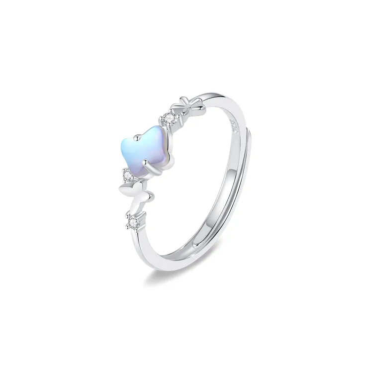 YINCHIE Colored Glaze S925 Silver Ring Women's-0