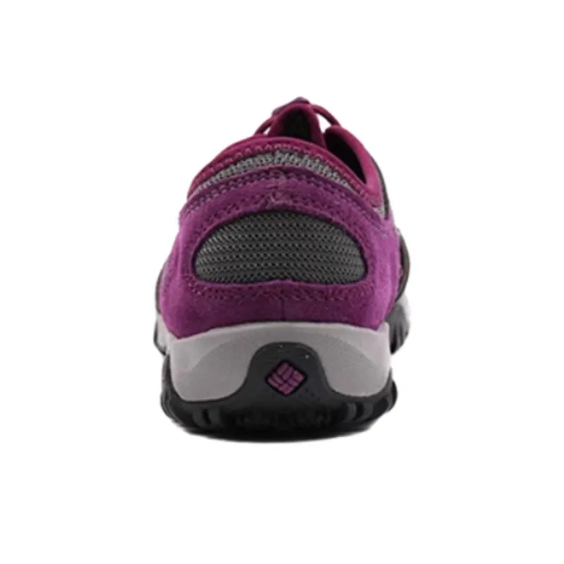 Columbia Anti Slip Wear Resistant Low Top Hiking Shoes Women's Gray Purple-3