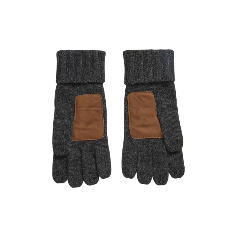 Ralph Lauren Sheep Suede Gloves Men's Charcoal Gray-1