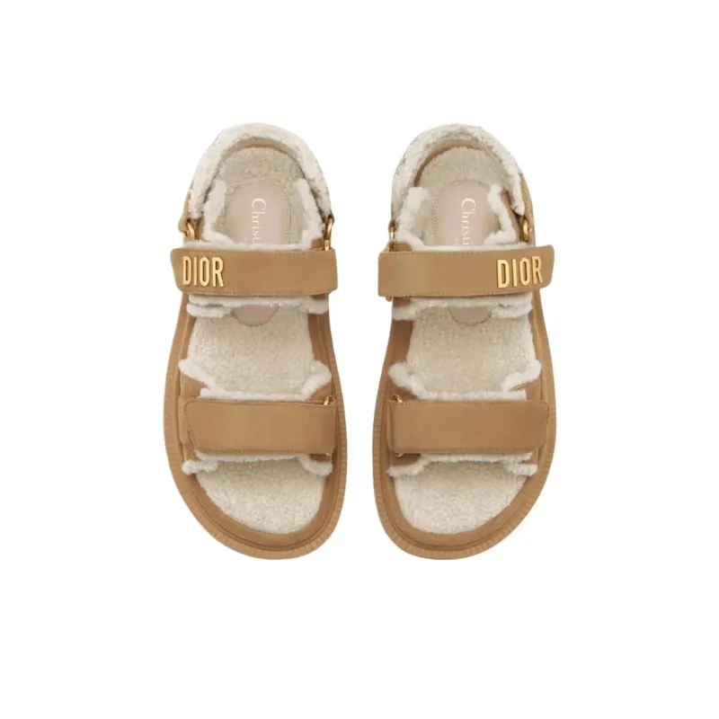DIOR DiorAct Strap Sandals Women's Beige-3