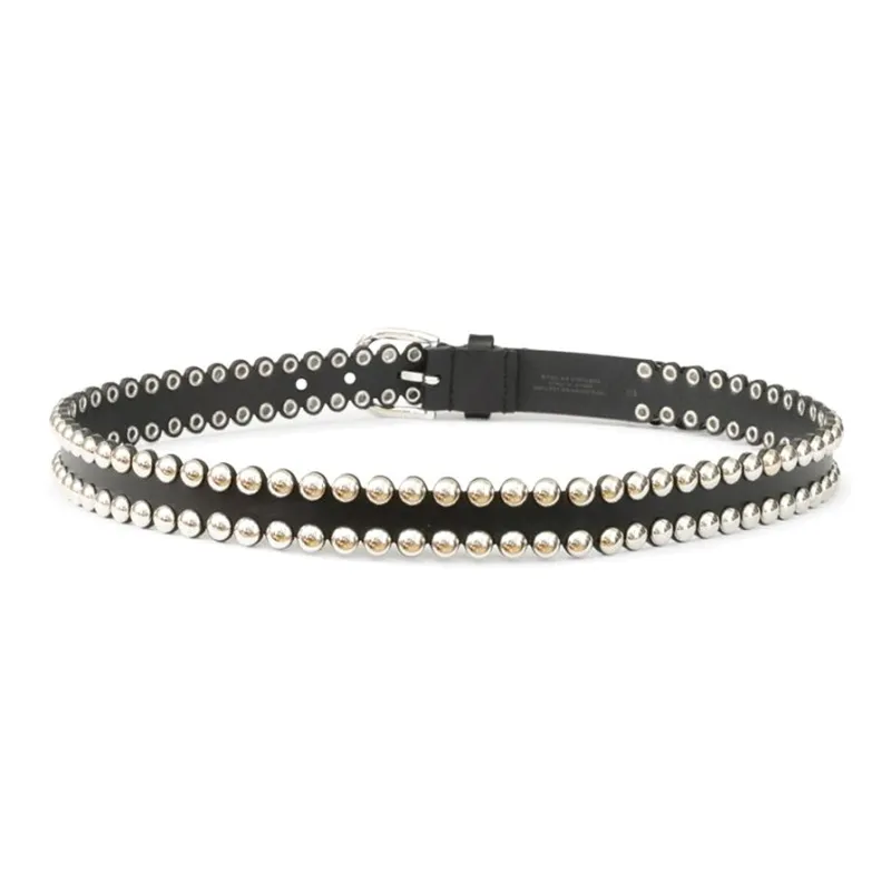 ISABEL MARANT Zap Studed Leather Belt-1