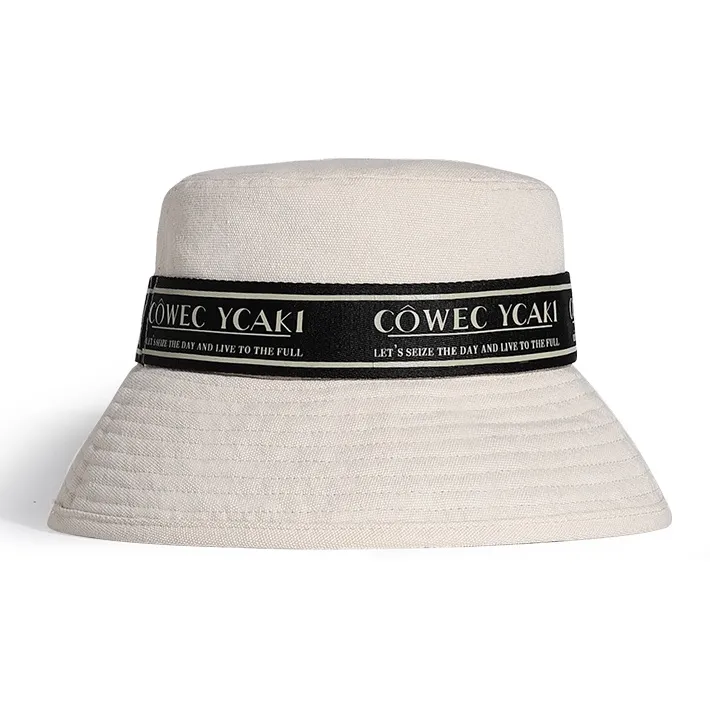 COWEC YCAKI Bucket Hats Unisex Ecru Canvas-1