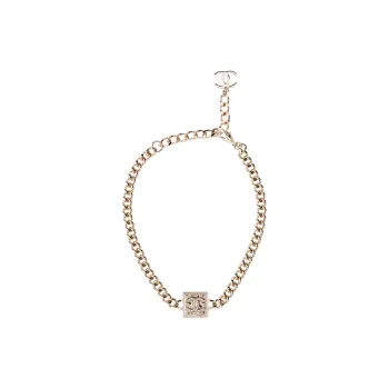 CHANEL Necklaces Women's Gold