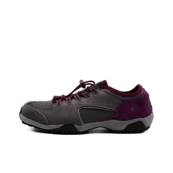 Columbia Anti Slip Wear Resistant Low Top Hiking Shoes Women's Gray Purple