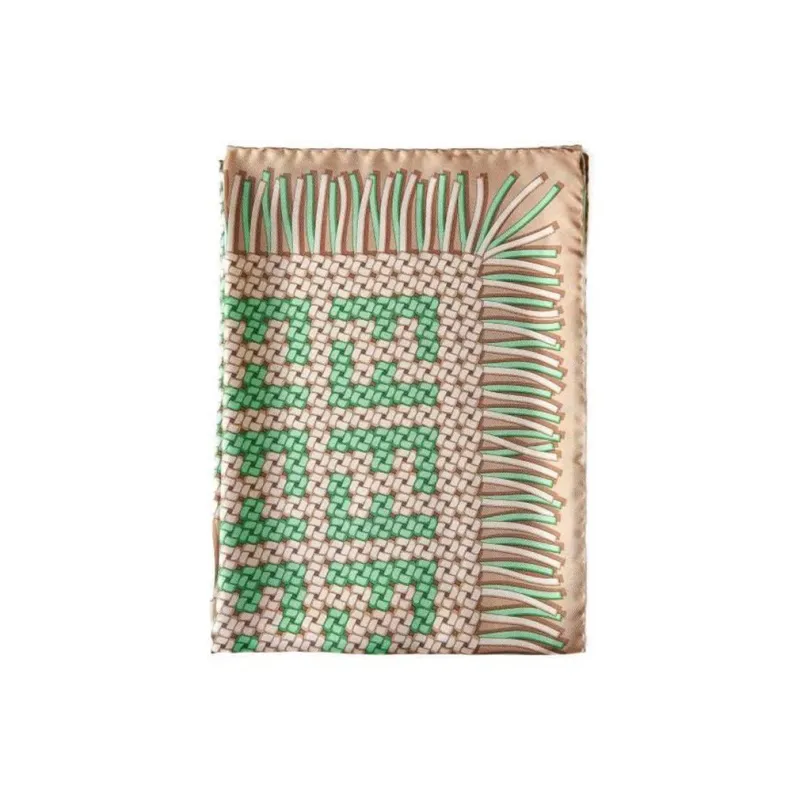 FENDI Silk Scarves Women's Green-1