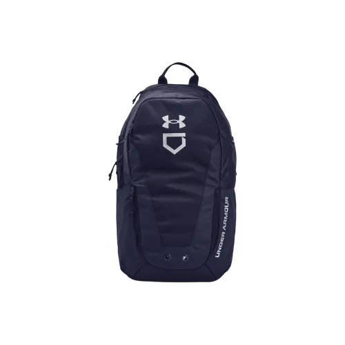 Under Armour Yard Backpacks Midnight Navy With Metallic Silver Accents