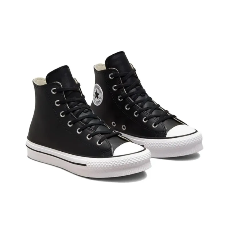 Converse Chuck Taylor All Star Eva Lift Platform Leather High Top 'Black' Gs-4